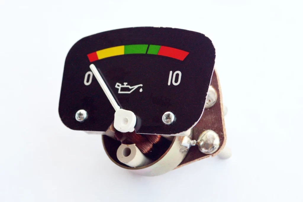 Mechanical motor oil pressure gauge