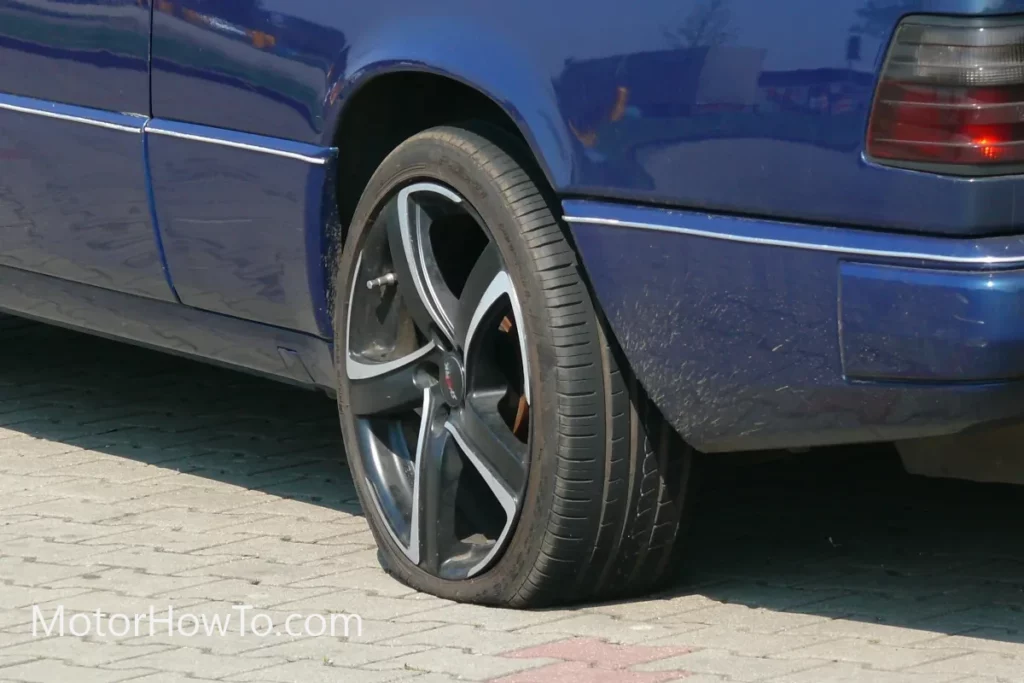 car automobile flat tire