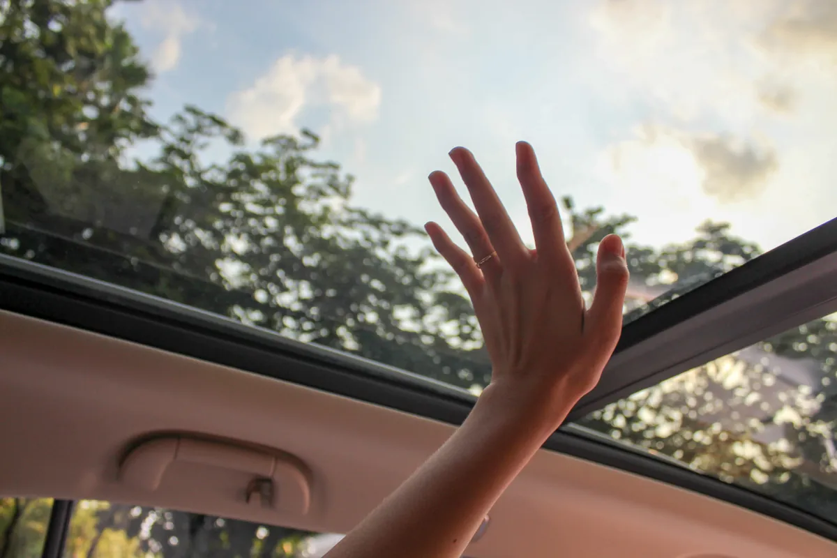 car sunroof open