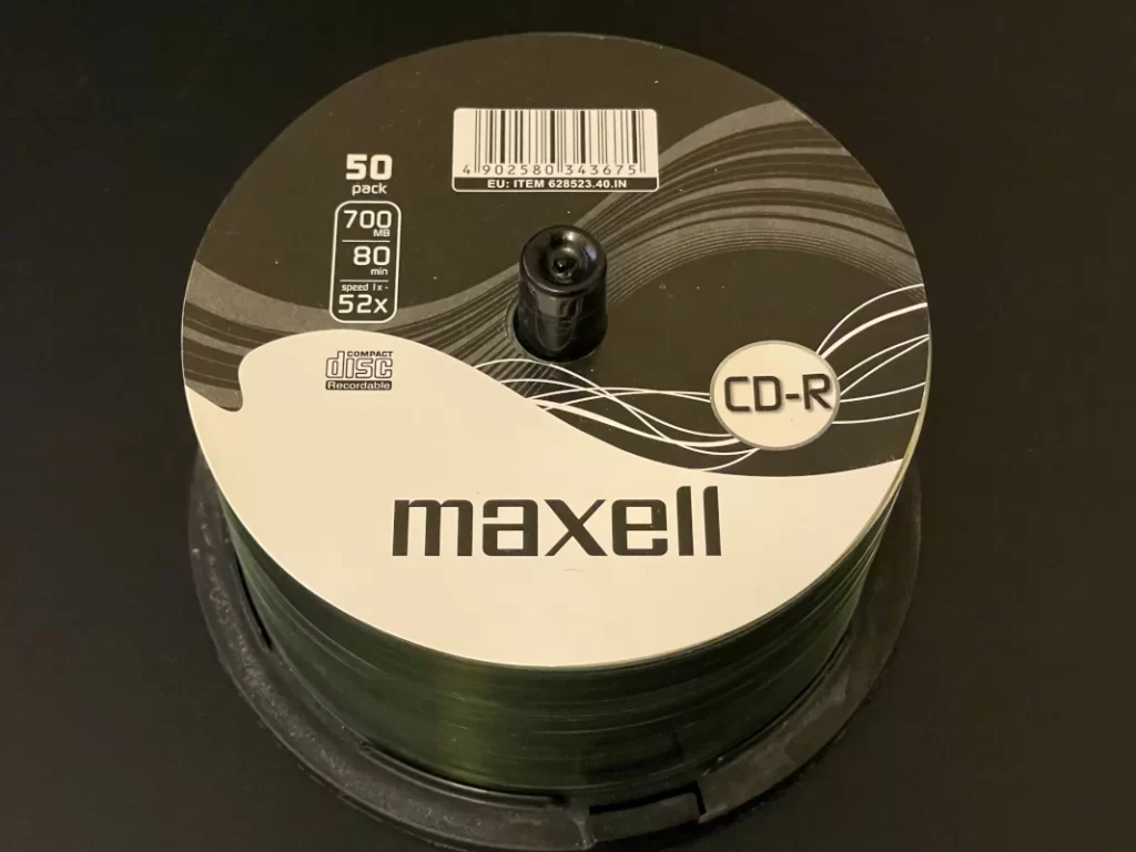 Maxell CD-R, 700MB, 80min, 1x-52x, speed, 50 pack Compact Disks for recording