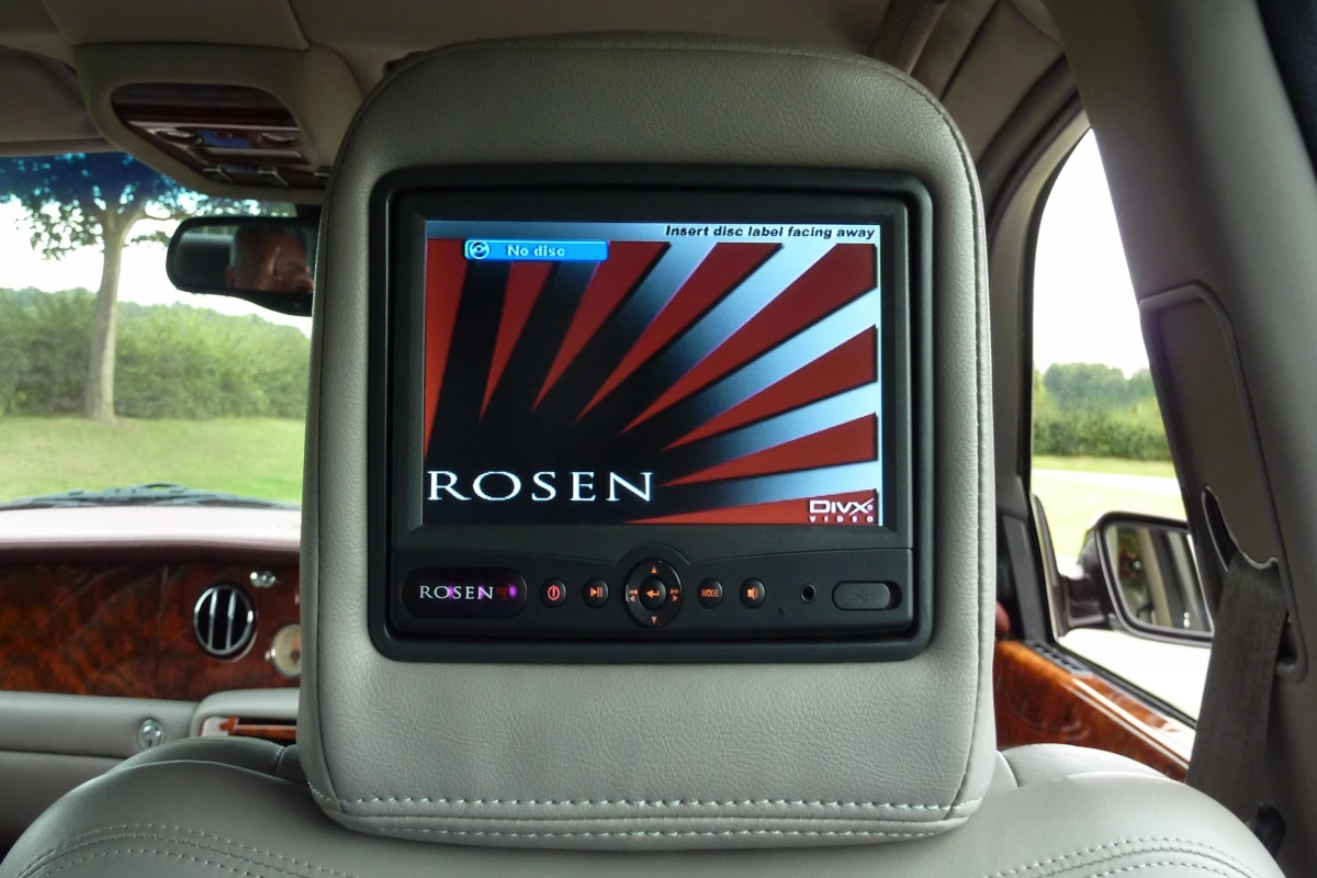 Rosen rear passenger car DVD player and screen 