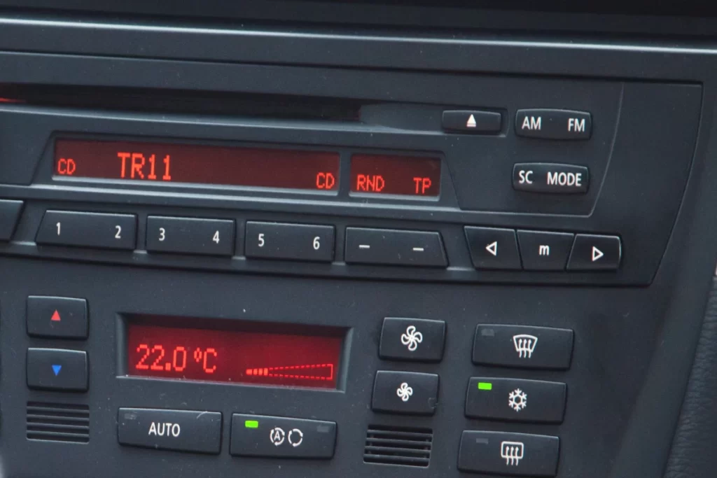 BMW Climate Control with controls switched on
