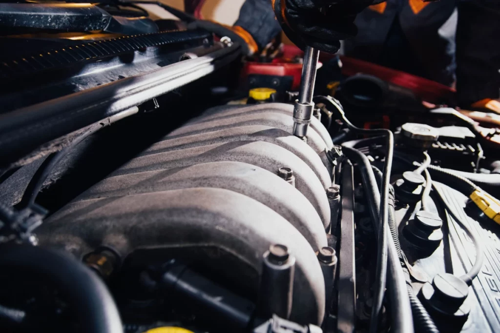 Car exhaust manifold bolt removal