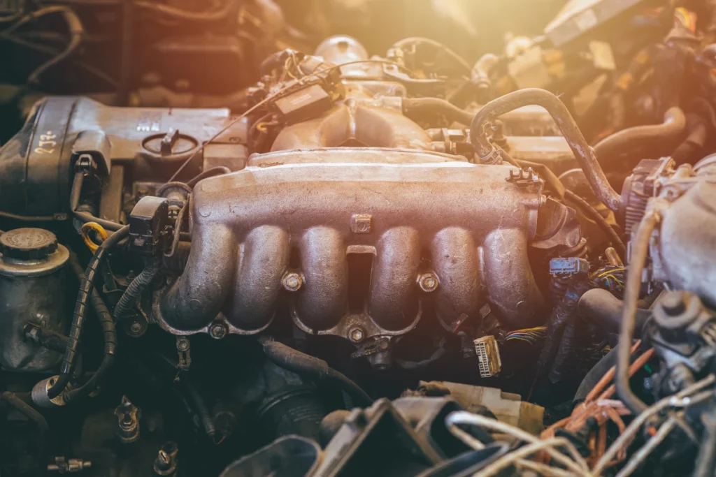 Car exhaust manifold nuts and bolts corroded