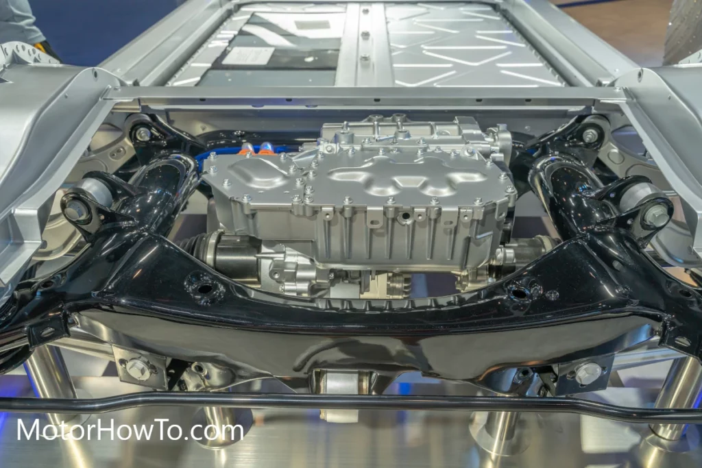 Electric car with new engine and motor