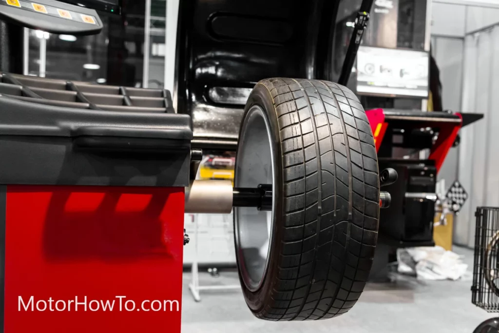 Electric car (EV) tire wheel balancing