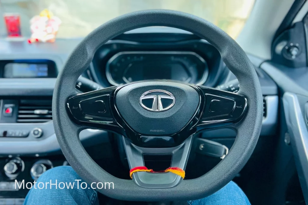 Tata Nexon SUV with steering wheel