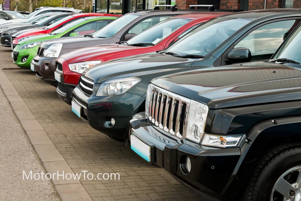 KUV & SUV Vehicles lined up