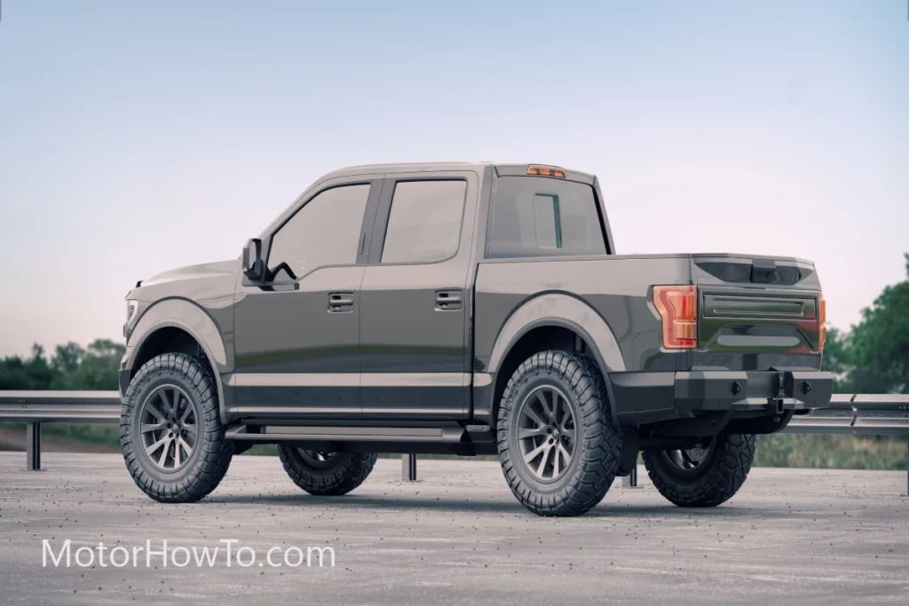 Pickup truck parked on-road