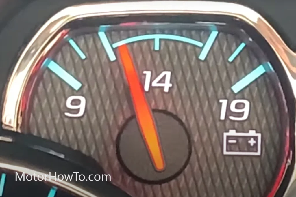 Silverado battery gauge reading on lower side