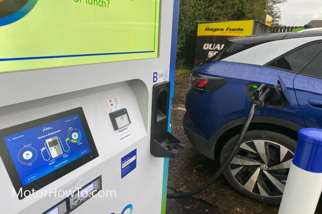 EV Charging Station CCS 150 kW charging VW ID4
