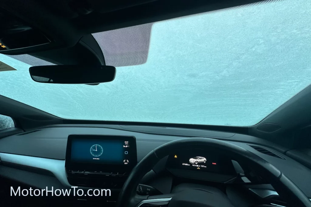 VW ID.4 Inside Cabin Frost Freezing Conditions Front