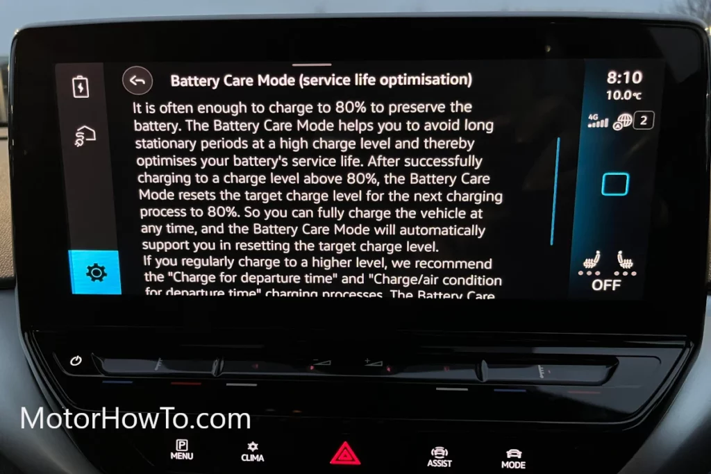 VW ID4 Battery Care Mode - Service Life Optimisation