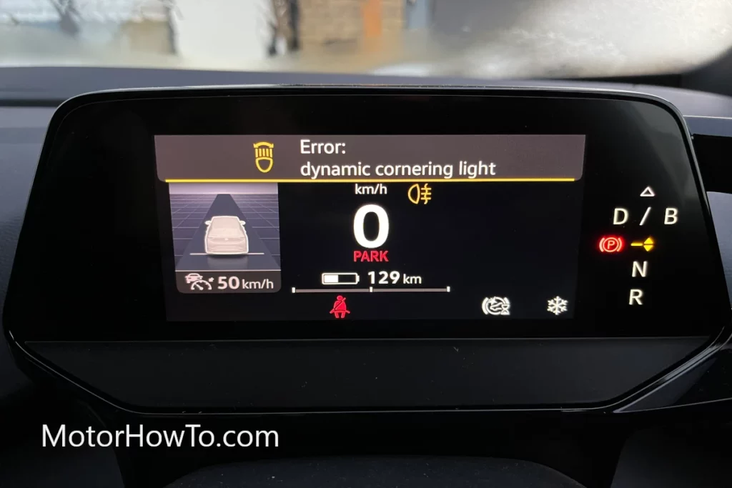 VW ID4 Dynamic Cornering Light Error 1