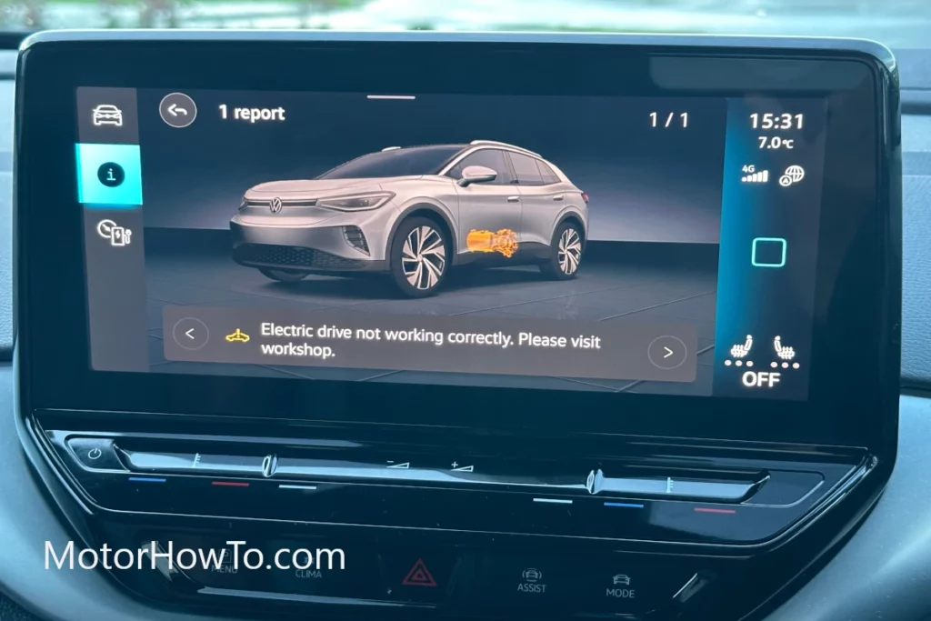 VW ID4 Electric Drive Not Working Correctly Dashboard Report