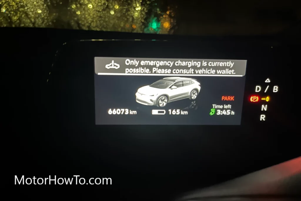 VW ID.4 Only Emergency Charging Problem